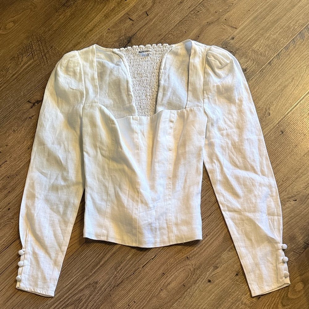 Reformation linen top